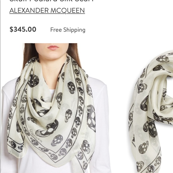 Alexander McQueen skull silk scarf
